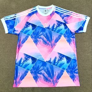 *SOLD* Mens Adidas Soccer Jersey Miami Palm Trees All Over Messi
